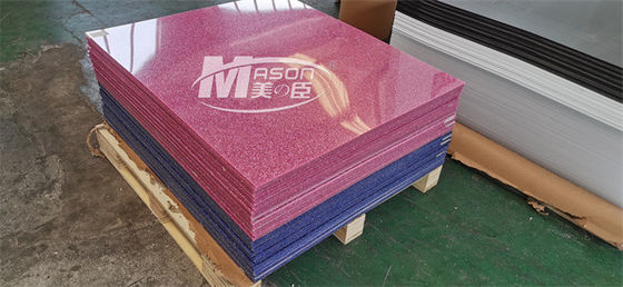Buntes Rosa-Goldblaue Plexiglas-Funkeln-Kunststoffplatten 25mm