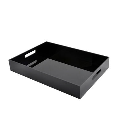 16x12x2inch 5mm PMMA warf kundenspezifisches Plexiglas klaren Acryl-Tray With Handles