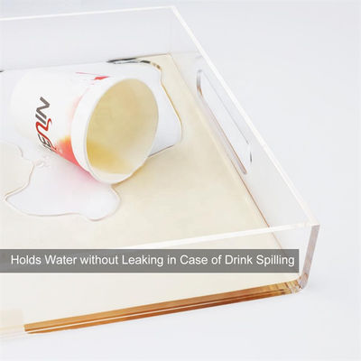 Plexiglas-klare kundenspezifische Acrylherstellungs-Acrylplexiglas Tray With Handles