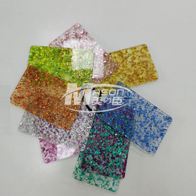 1220x2440x3.0mm Plexiglas-Funkeln-Acrylkunststoffplatte-Schein-Entwurfs-Gold