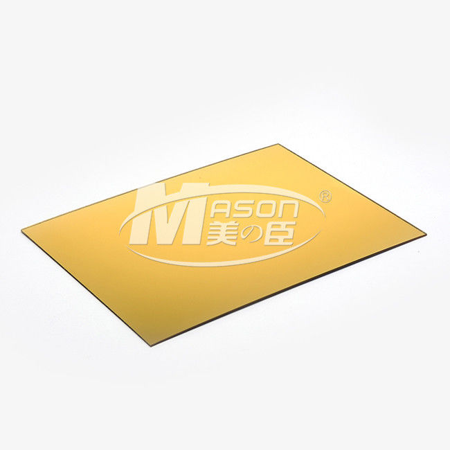 Goldener silberner Simplex-Plexiglas-Spiegel schnitt Spiegel-Acrylblatt 1220X2440mm zurecht